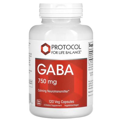 Gaba, 750 mg, 120 vegetariánských kapslí