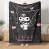 1pc Sanrio Kuromi6 Blanket, Gift, for Men and Women, Soft Blanket, Good for Sofa Bed Couch Travel, Lightweight Flannel Blanket