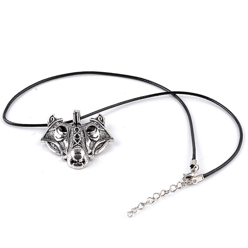 Funny Norse Mythology Viking Wolf Head Pendant Necklace Pendant Vintage Original Animal Jewelry