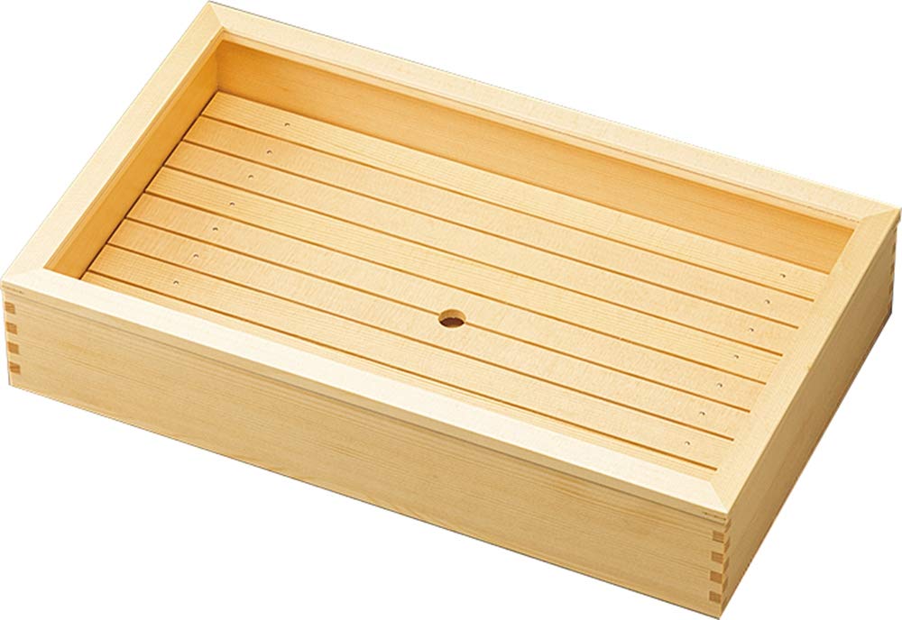 

Yamako Netting Lid Neta Box, 50×30×10cm, Plain Wood