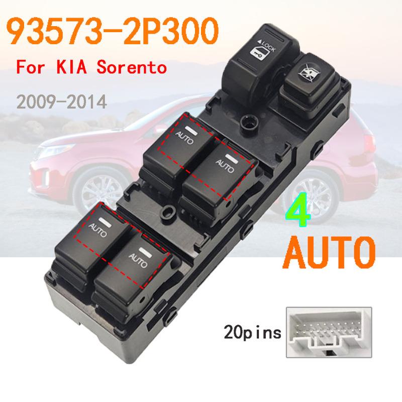 Electric Master Window Control Switch for KIA Sorento 2009-2014 Front Left Glass Lifter Parts Car Accessoriesr 93573-2P300