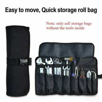 Multifunctional Roll Storage Bag Outdoor Cycling Camping Folding Roll Bag Hand Carry Portable Toolbag Oxford Storage Bag