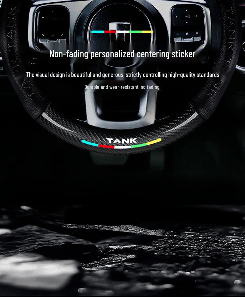 Tank 300 Genuine Leather Steering Wheel Cover: Anti-Slip, All-Season Grip for 400Hi4t, 500, 700 Models