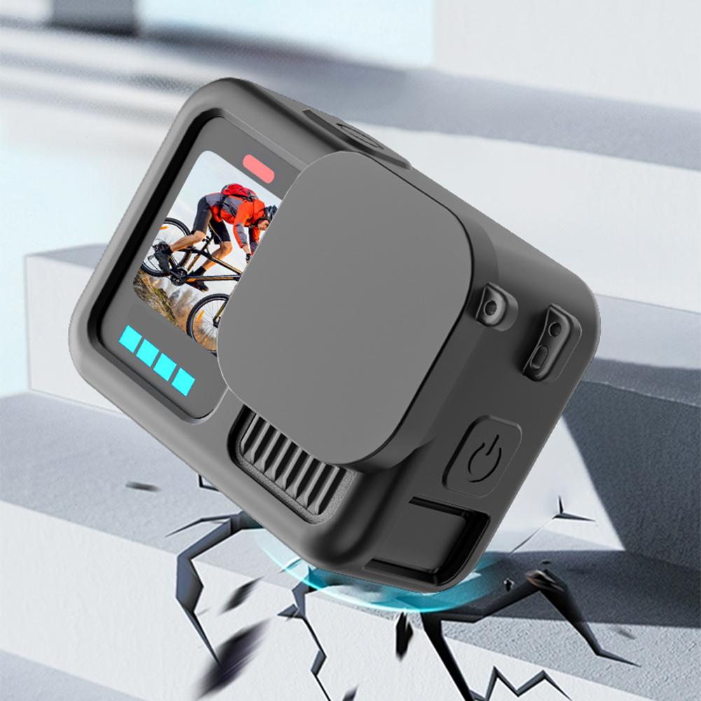 Silicone Case with Lens Cover & Lanyard Soft Sleeve Anti-Scratch Protective Housing Camera Protector for GoPro 13 Accessories