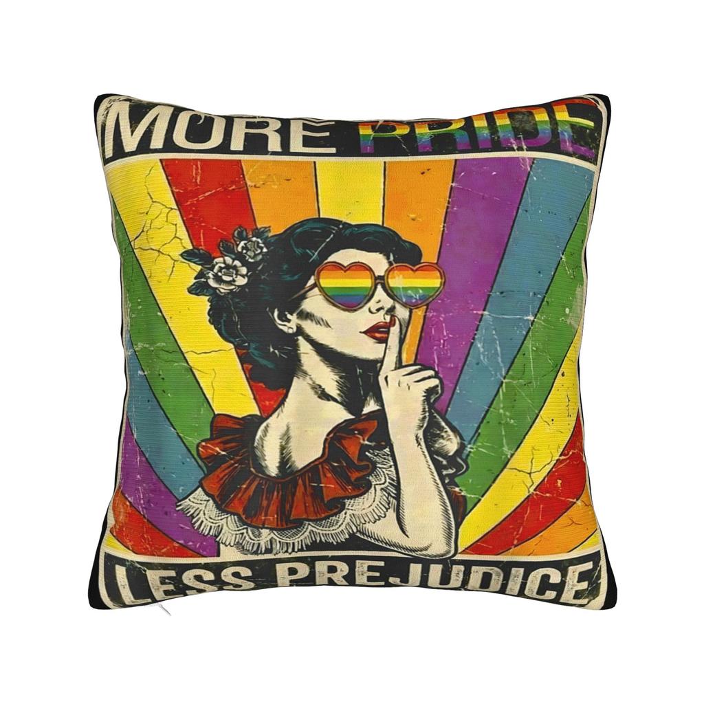 More Pride Less Prejudice Pillowcases Accessories Printing Cushion Cover Decorative Pillow Case Cover Car Multi Size