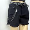 Hip Hop Metal Tags Waist Chain Hipster Multi-layer Key Chains Layered Jeans Chain  For Women Man