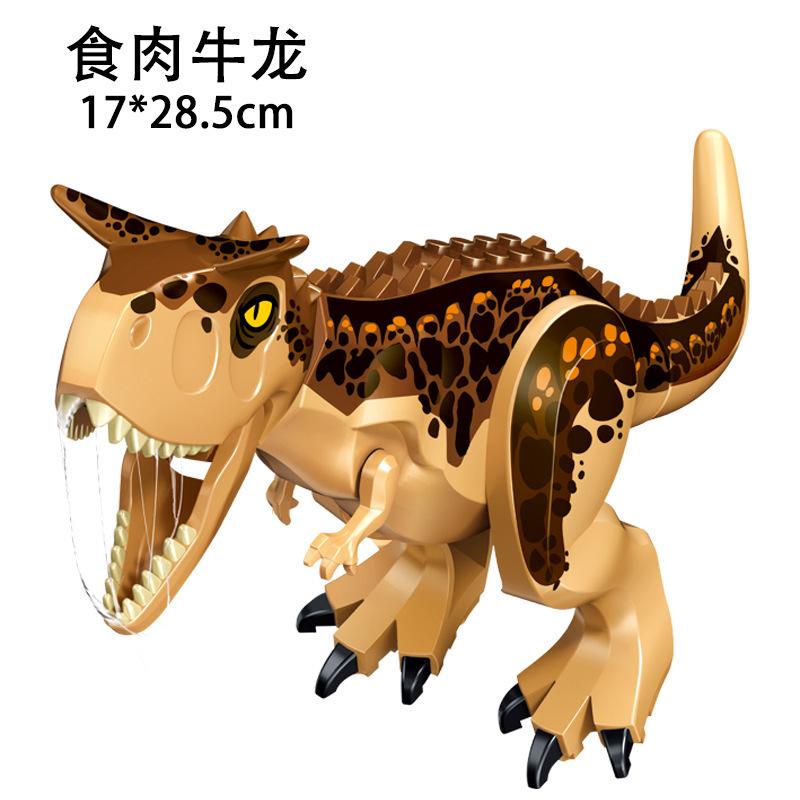 Large Dinosaur Model Building Block Triceratops Broad-Eared Pterosaur Carnivorous Bulldragon Tyrannosaurus Rex Velociraptor Assembling Toy