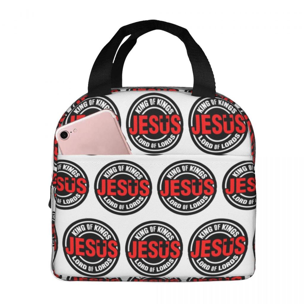 Jesus Christ Yeshua Insulated Lunch Bag for Kids School Cooler Thermal Food Box Tote Portable Lunch Boxes Container