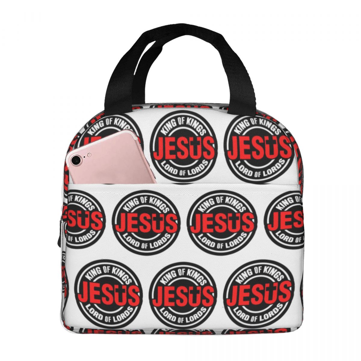 Jesus Christ Yeshua Insulated Lunch Bag for Kids School Cooler Thermal Food Box Tote Portable Lunch Boxes Container One Size
