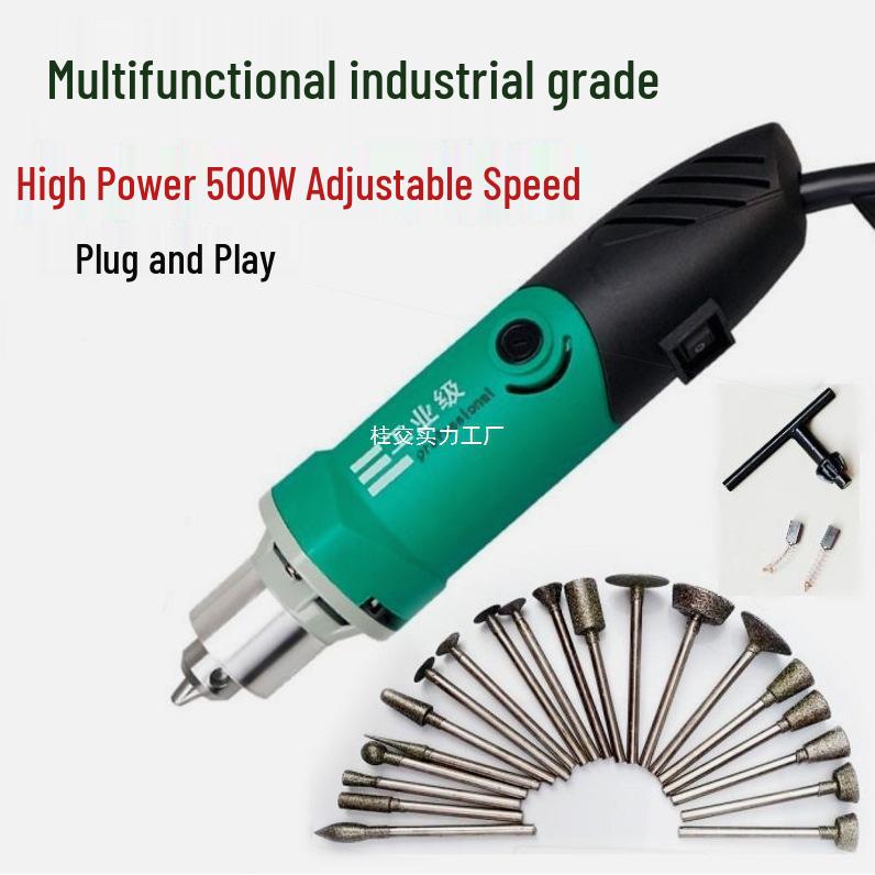 High-Power Marble & Granite Engraving Grinder with Speed Adjustment