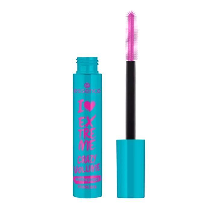 Mascara - ESSENCE - I Love Extreme Crazy Waterproof - Unglaubliches Volumen - Wasserfeste Formel - Vegan