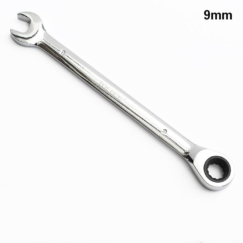 Ratchet Combination Wrench Set Fine Tooth Gear Ring Torque and Socket Wrench Set Nut Tools for Repair Open End Wrench