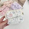 Niedliche Cartoon-Blumensteppung, Dokumenten-Aufbewahrungstasche, Kartenetui, Münzgeldbörse, Ausweishalter, Führerscheinhalter, Ausweishalter