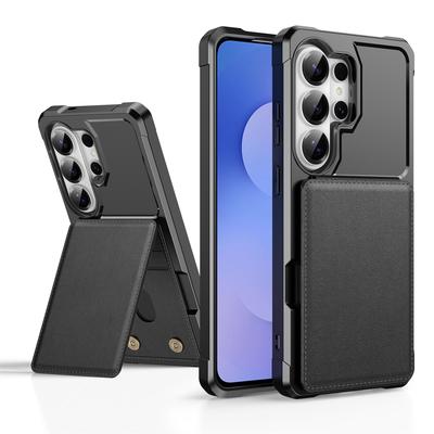 Leather Card Slot Phone Case for Samsung Galaxy S26 Ultra S24 S23 S22 S21 Plus S25 FE A57 A37 A17 A16 A36 A56 Protection Cover