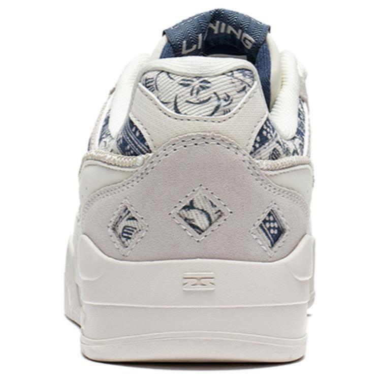Li Ning Abrasion Resistant Breathable Low top Skateboard Shoes Women's Ecru AGCS252-10