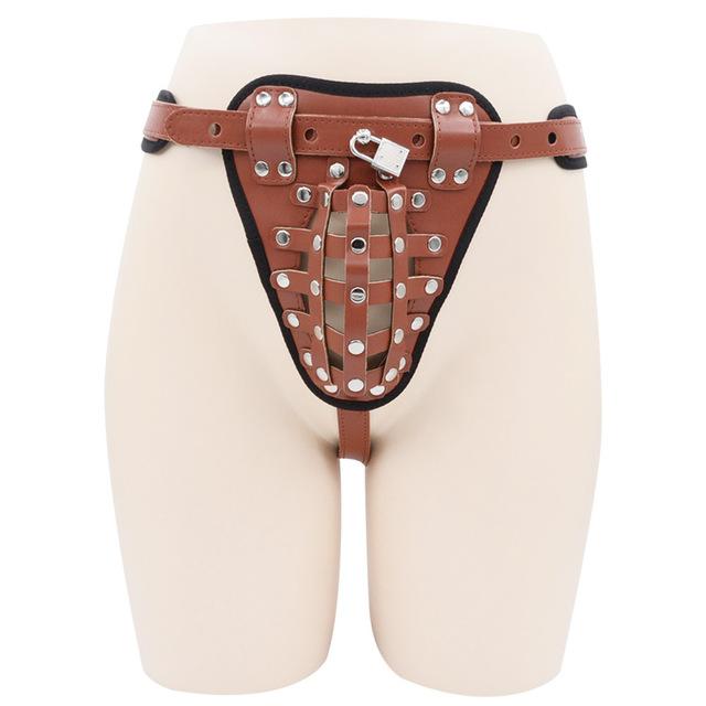 Male Chastity Pants Sexy Lingerie Panties Harness Leather Thong Underwear Bdsm Bondage Restraint Erotic Sex Toys for Women Men