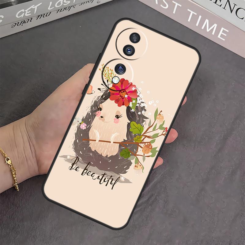 Kawaii Hedgehog Heart Case For Honor X8b X9b X8 X9 X6a X7a X8a X9a Cover For Honor Magic 6 5 Pro 50 70 90 Lite