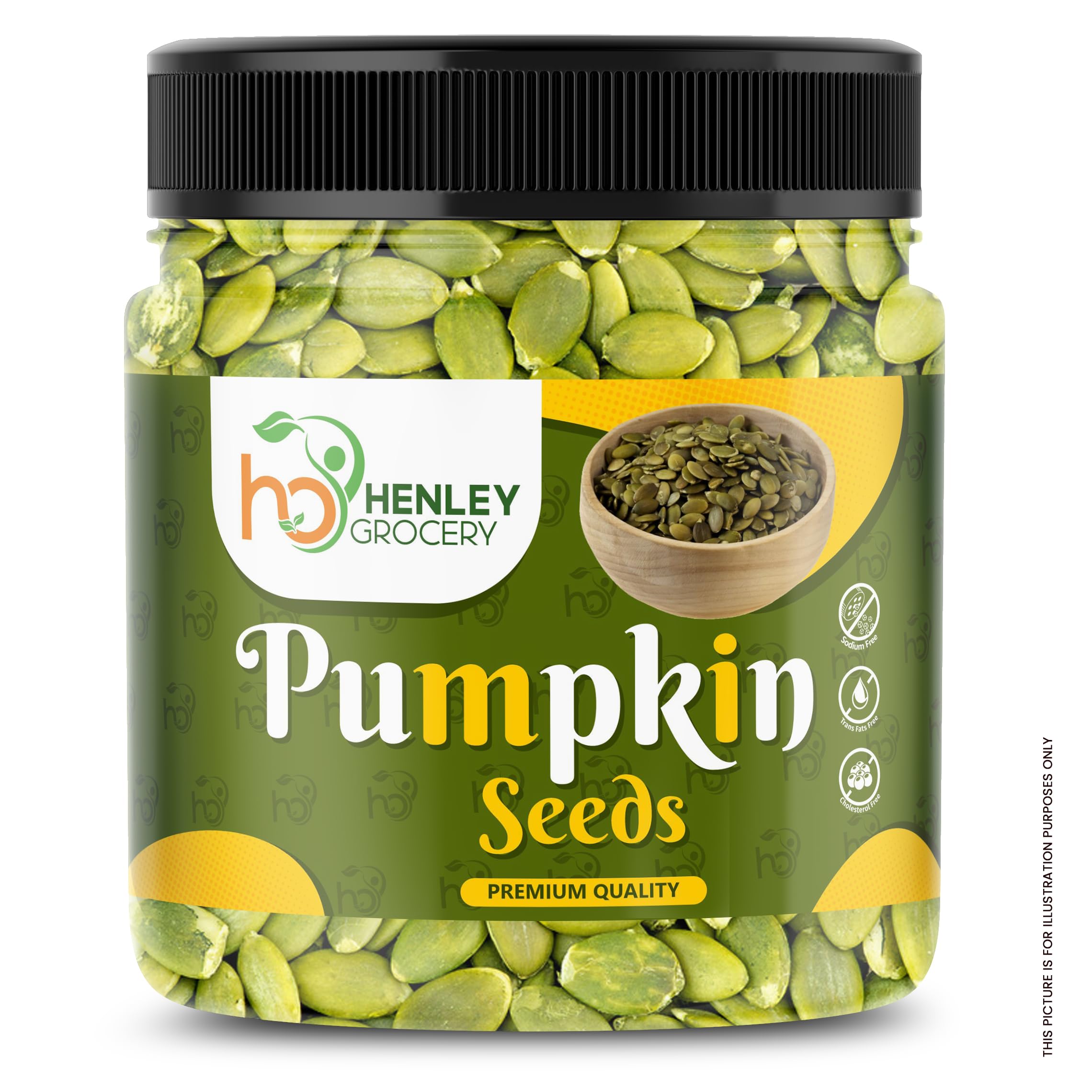 HENLEY GROCERY Pumpkin Seeds for Eating | Diet Snacks | Immunity Booster Seeds I Raw And Unroasted Pumpkin Seeds I High Protein Rich Superfood (5
