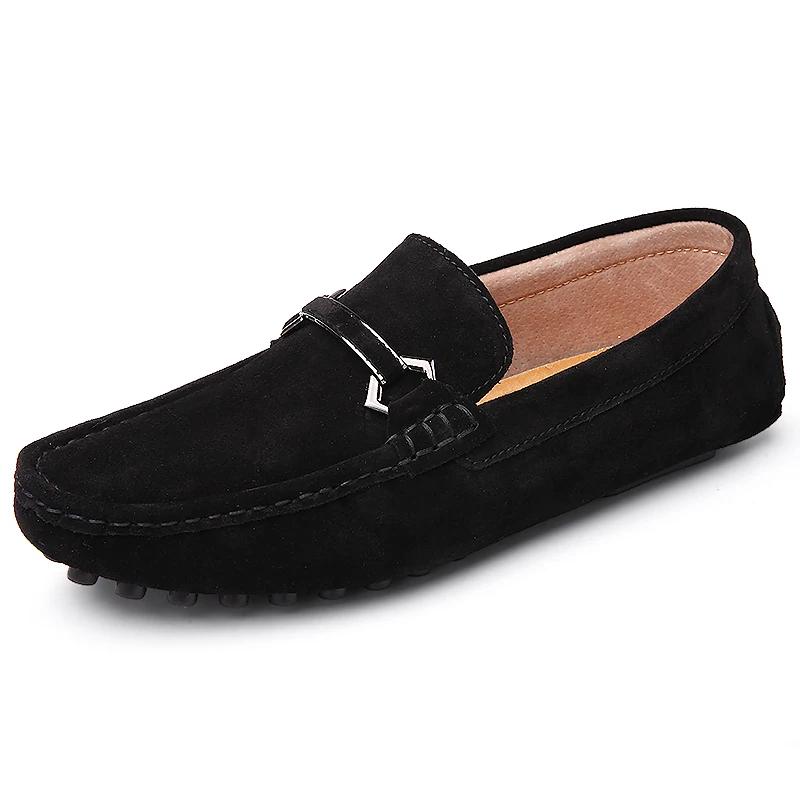 Fashion Hot Sale Loafers Shoes Mens Fashion Driving Shoes New Comfy Men's Lazy Flats Brand Leather Man Casual Shoes Handmade Moccasins