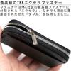 leather craftsman Dualline (dual line) round zipper mini wallet wallet men's leather small size small tochigi leather genuine leather round zipper