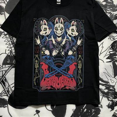Pure Cotton T-shirts for Men and Women Around The Japanese Babymetal Band, Trendy Metal Rock Couple Outfits