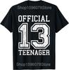 Dreizehn Offizielle Niedliche Teenager 13. Geburtstag T-Shirts Unisex Streetwear T-Shirt Kurzarm Unisex Lockere Kleidung