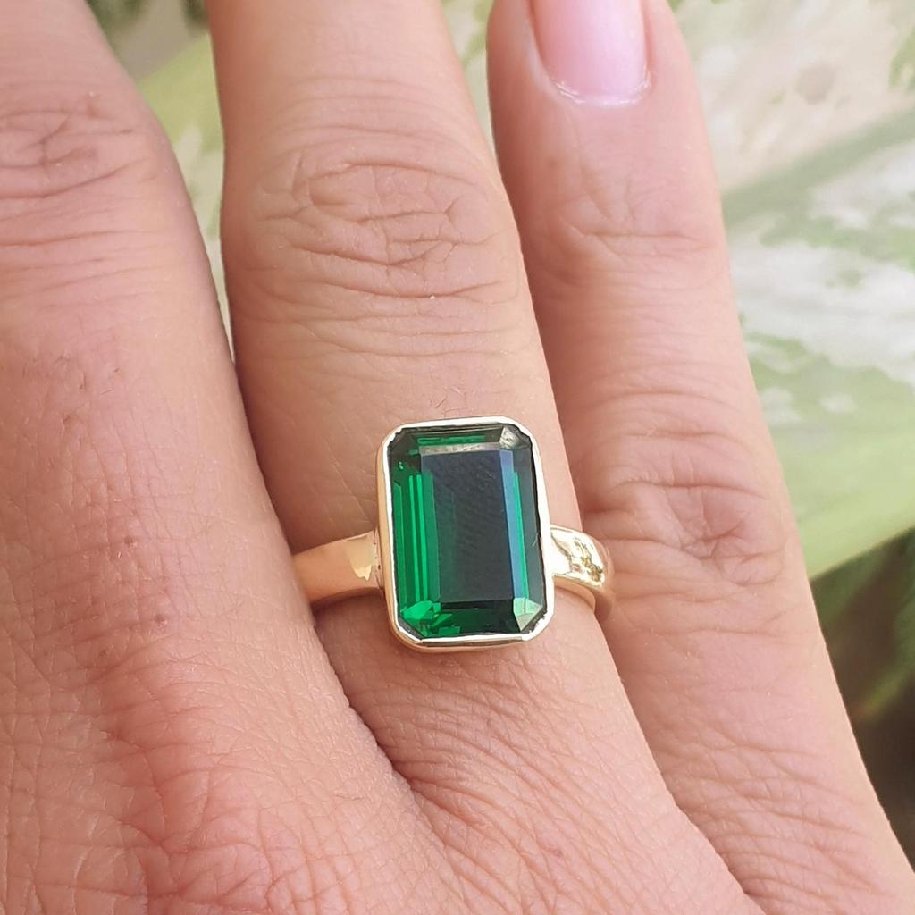 Chrome Diopside 925 Sterling Silver Rose Gold Fill Engraved  Ring Jewelry