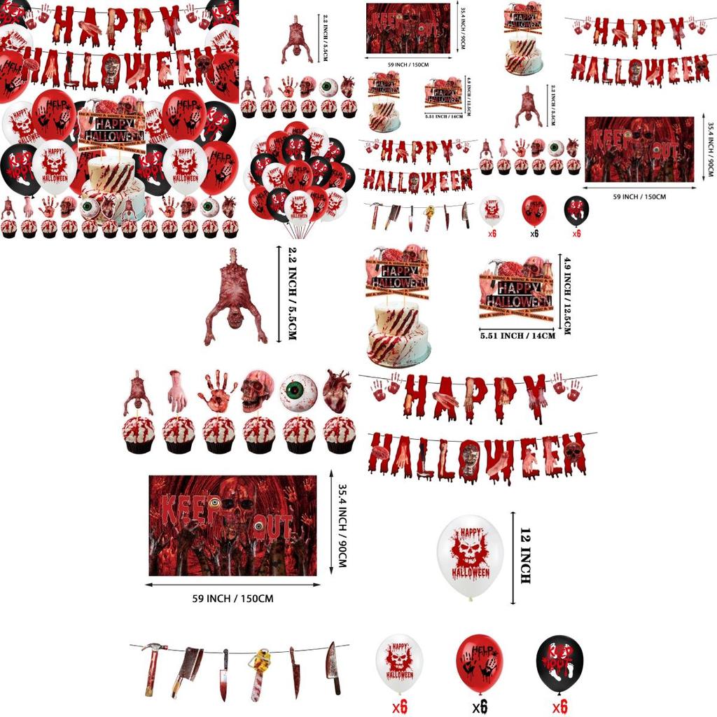 Halloween Decorations Halloween Banner And Spiraling Hanging Decorations Set