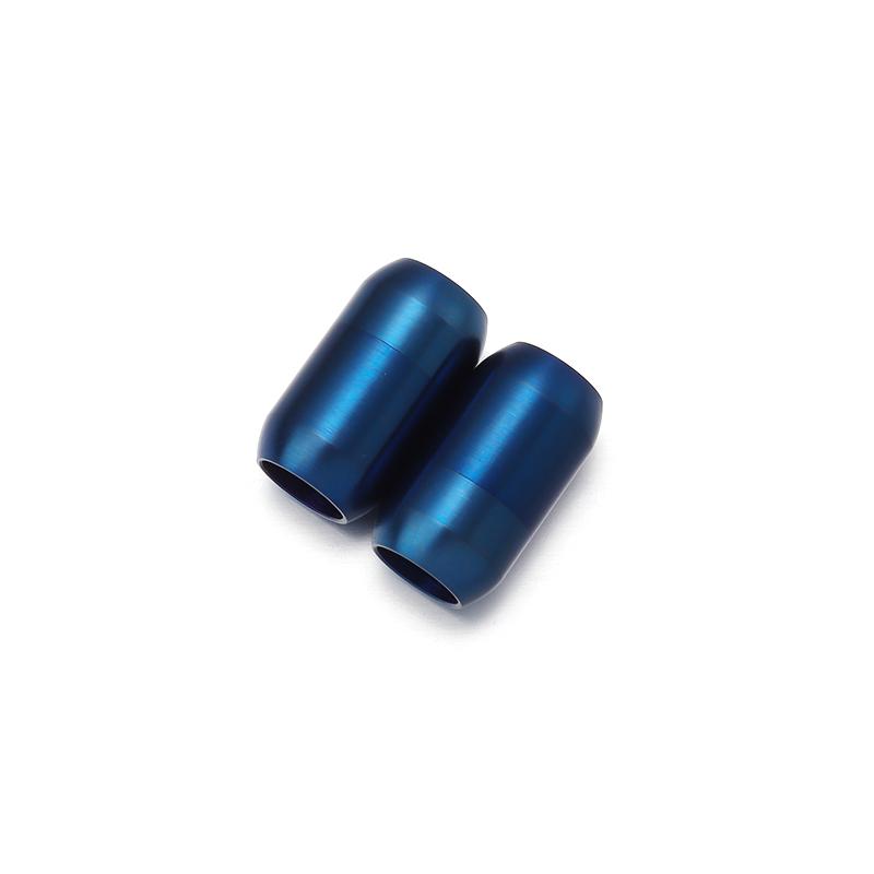 2Pcs/Lot Stainless Steel Magnetic Buckle Frosted Color Black Buckle For Leather Bracelet Making Diy Jewelry Connectors