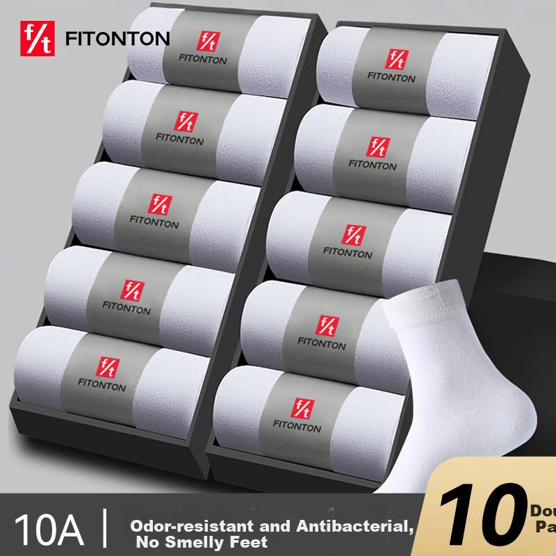 10 Pairs of Men's Socks, 100% Pure Cotton, Mid-Calf Length, Spring And Summer, 10A Odor-Resistant, Sweat-Absorbing, Comfortable Business Socks