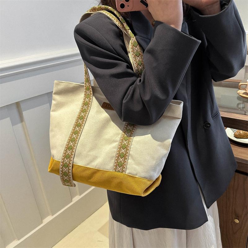 Stylish Canvas Tote Bag For Women Large Capacity Perfect For Students Everyday Use