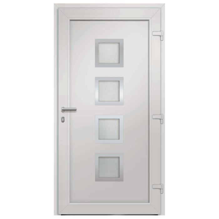 VidaXL Porte d'entrée Blanc 108x208 cm