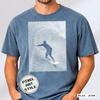 Vintage Surf Tee, Surfing T-Shirt, Surfer Graphic, Unisex Garment Dyed, Comfort Colors 1717, Beach Vibe Shirt, Gift for Him