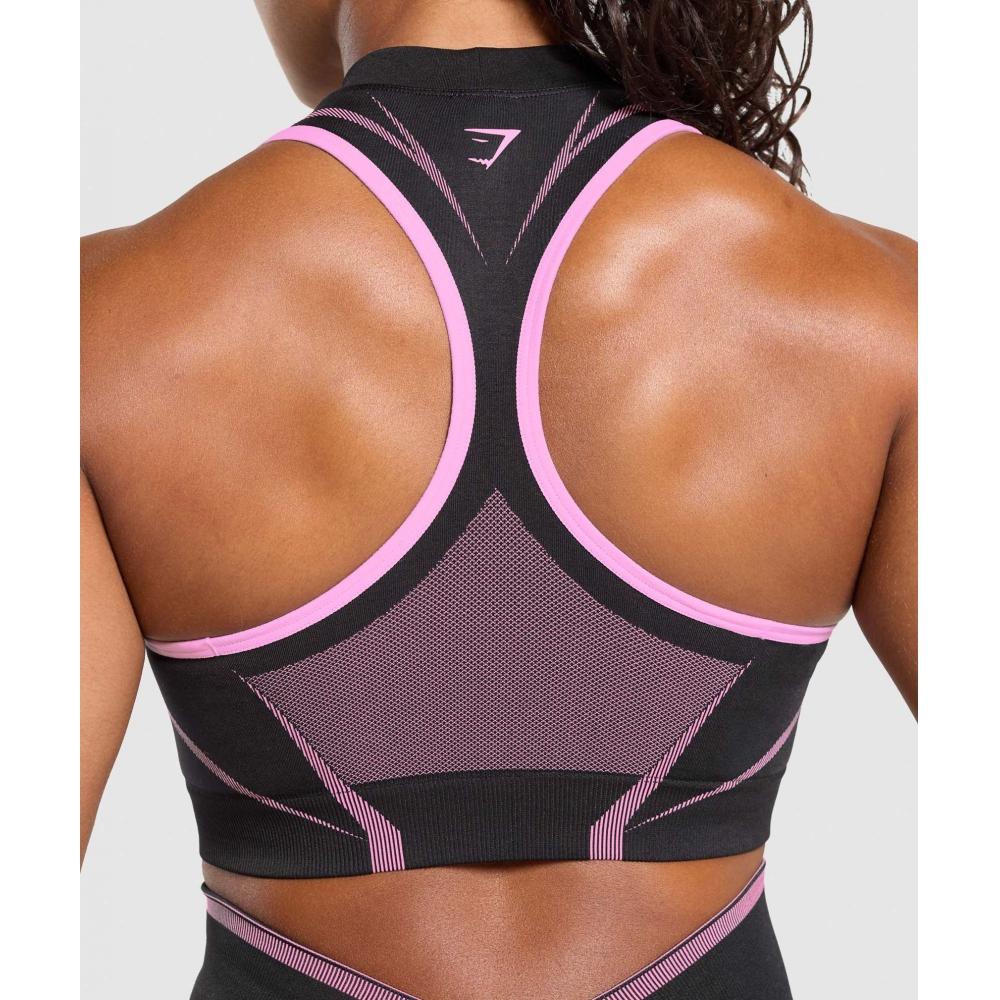 Gymshark Apex Lift Seamless Crop Top Darkest Purple Sour Pink B3c5b Pb9n
