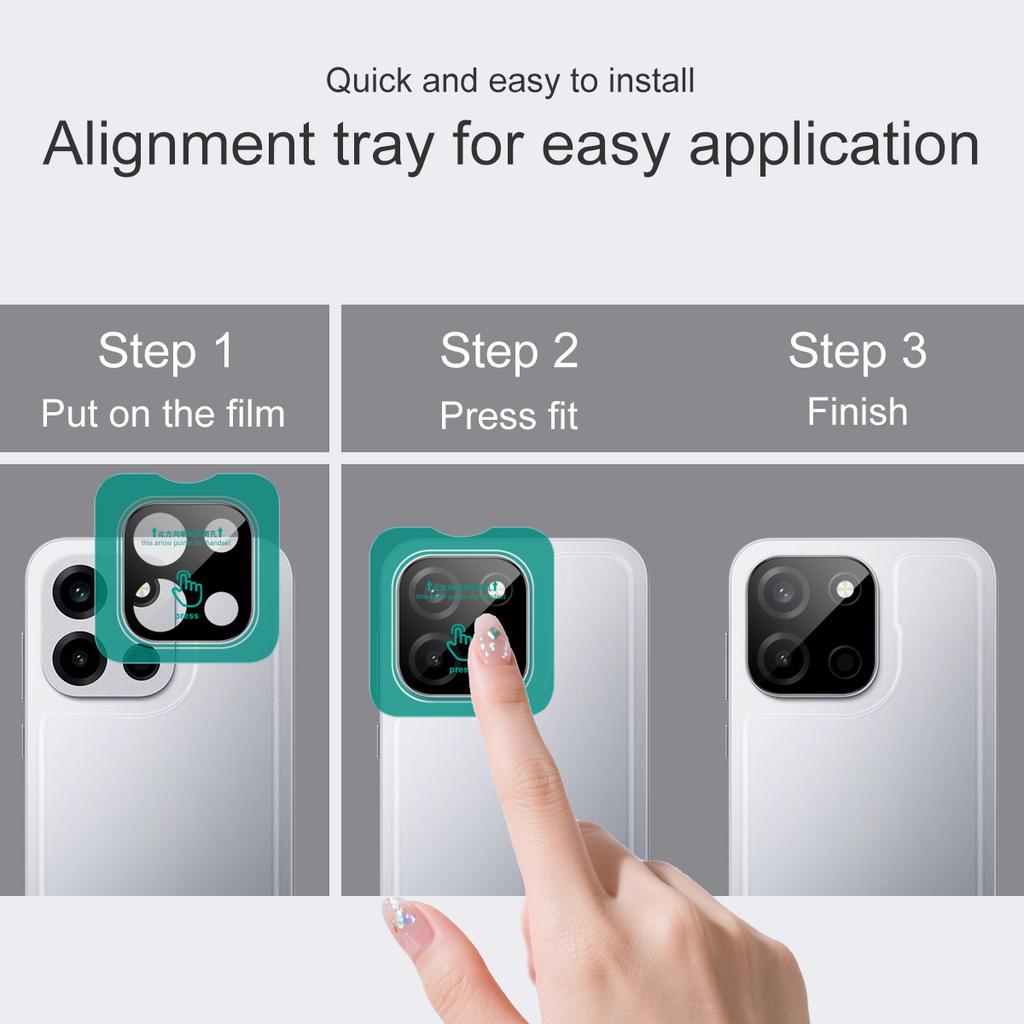 For OnePlus Turbo 6 5G Glass IMAK High Definition Glass Lens Film Self-positioning Version Black Version