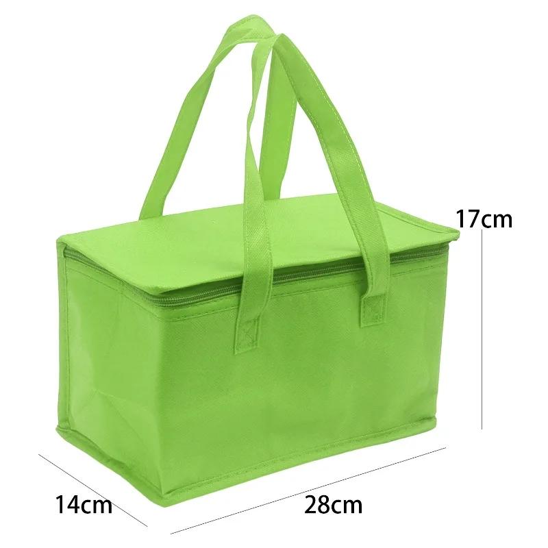Insulated Thermal Bag Drink Storage Cooler Bags Outdoor Lunch Box Container Zipper Food Picnic Pouch Waterproof Delivery Bags
