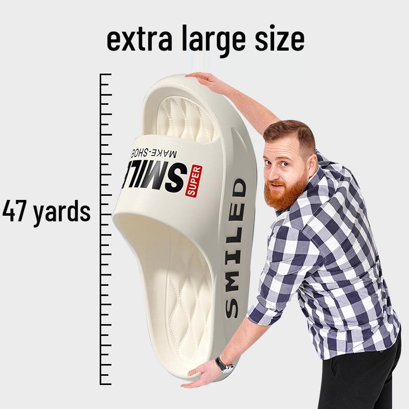 Extra Large Men's Anti-Slip Odorless Indoor/Outdoor Shower Slippers