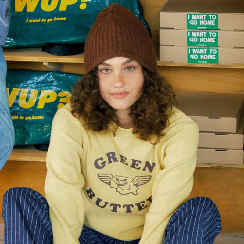 

GREENBUTTER Merino Wool Earflap Beanie (Brown) FREE