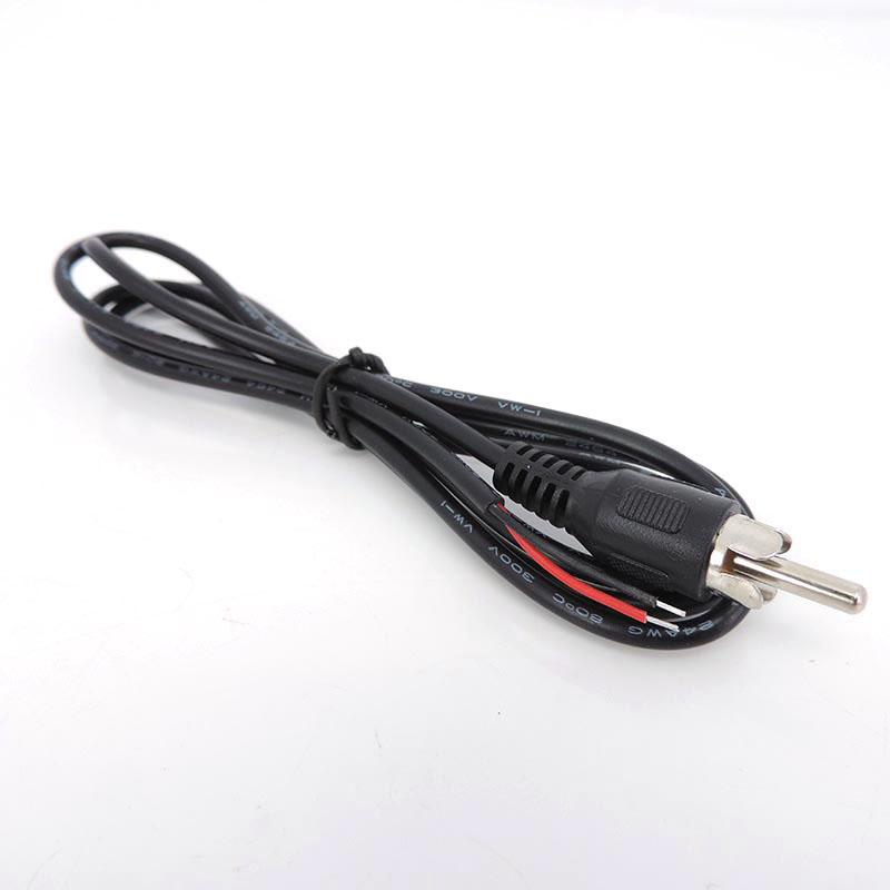 1m Black Car Rca 2 Pin Wire Male Head Audio Cable Av Single Video Stereo Connector Lead Extension Extend Wire Cord Diy Repair