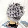 New Natural Rabbit Fur Hats for Women Striped Floral Fox Fur Beanies Female Winter Warm Knitted Outdoor Thick Snow Caps Beanies