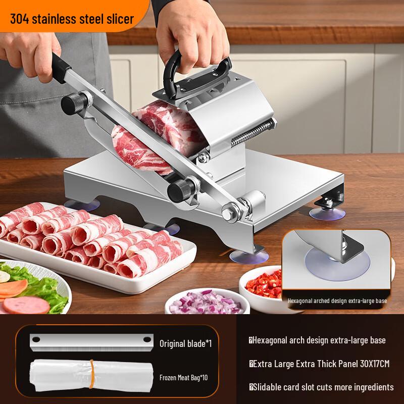 BaixinSi Manual 304 Stainless Steel Meat Slicer