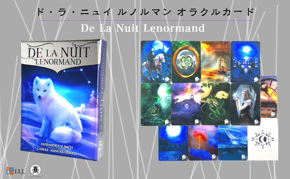 Lenormand De La Nuit Lenormand Oracle Fortune with Japanese Authentic I.I.J Cards, Cards, Telling, Instructions,