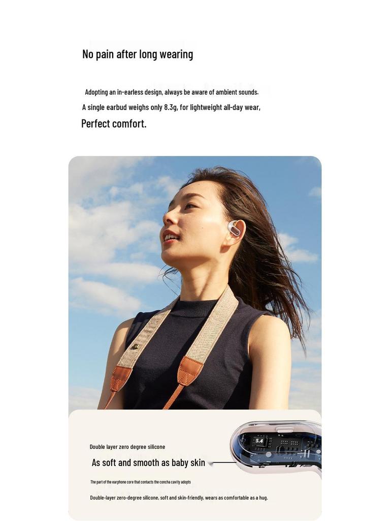 2025 AI Bluetooth Earbuds S911: Ear-hook, Long Battery, Digital Display, Noise Reduction