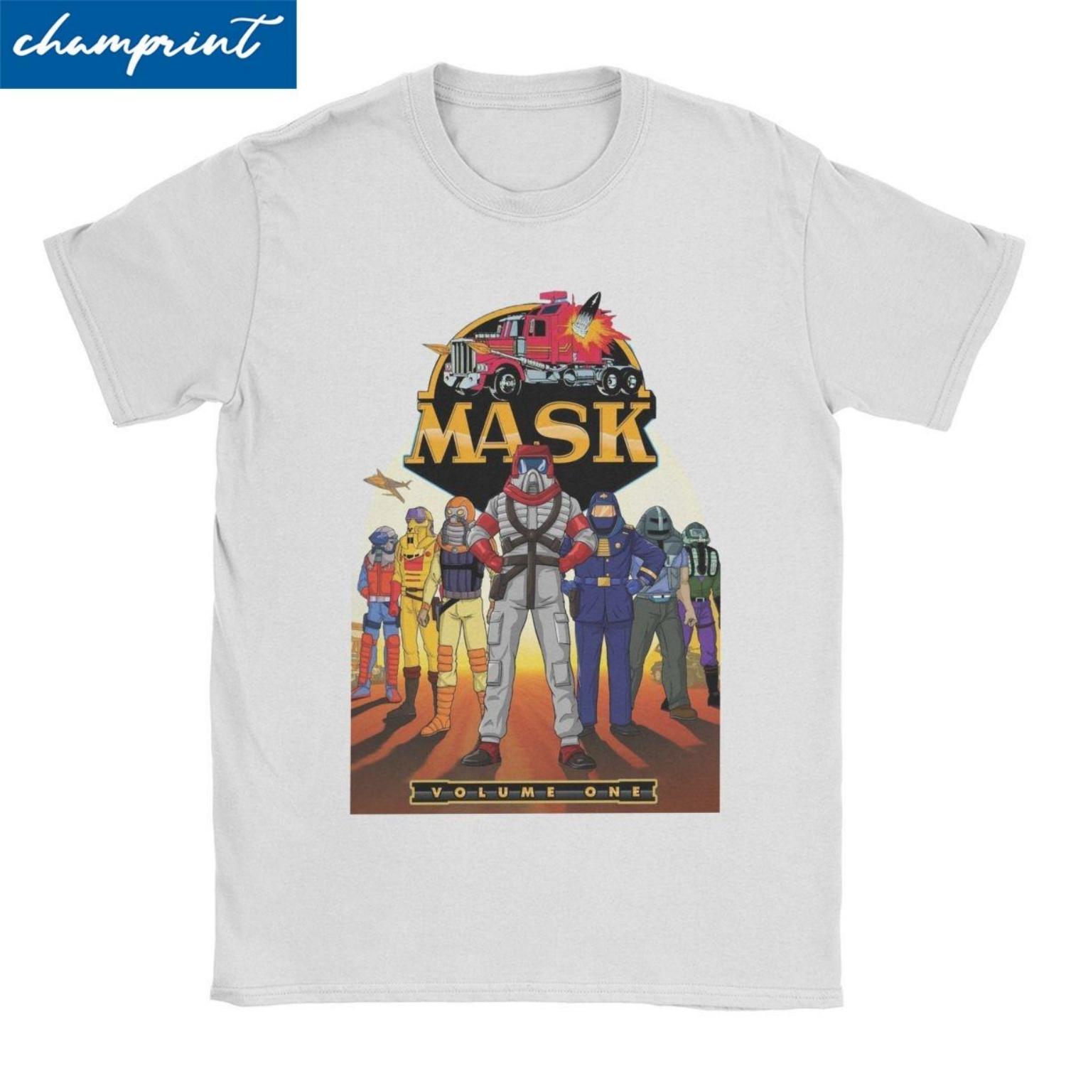 

Мужская Женская Футболка MASK Мобильный Бронированный Ударный Командный Футболка из Чистого Хлопка с Коротким Рукавом M.A.S.K S чёрный
