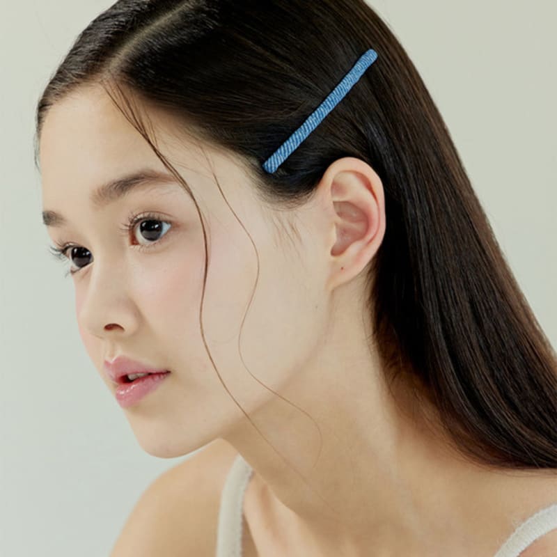 

murmur Denim hair pin set Blue