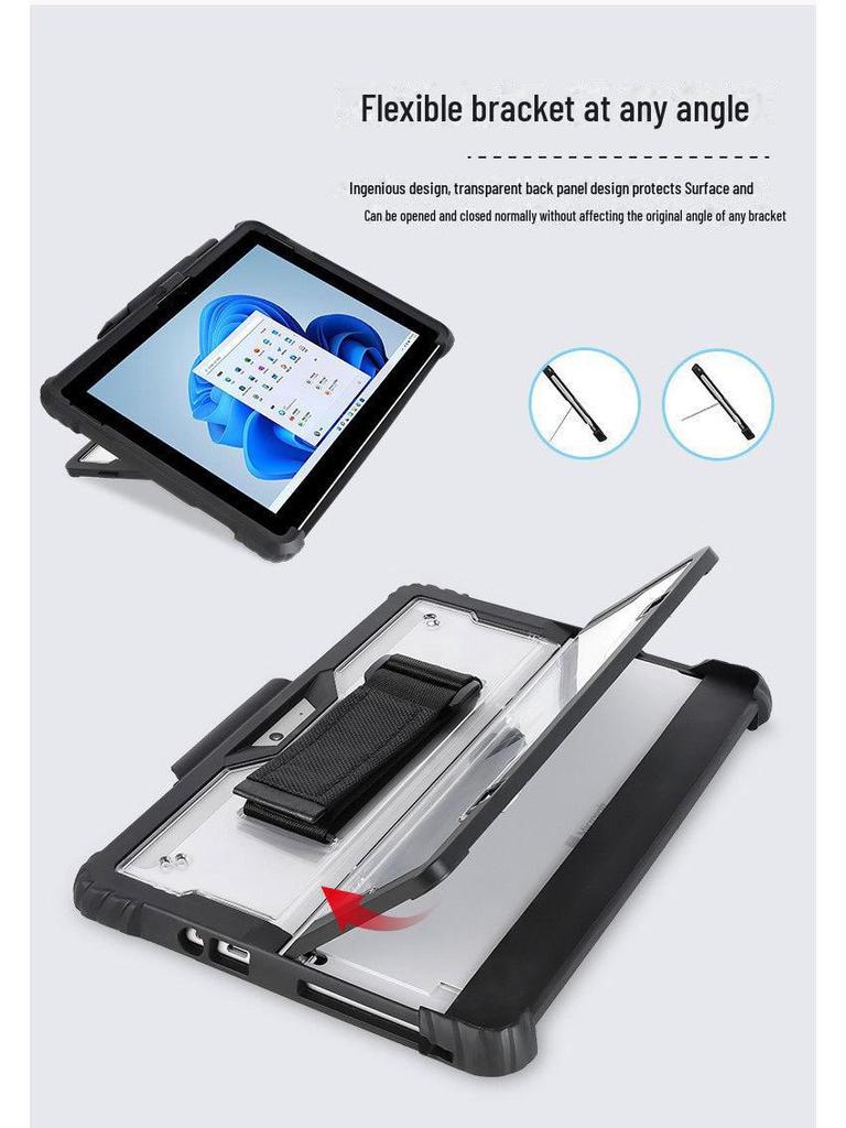 Capa à prova de choque para Surface Pro 4/5/6/7 com porta-caneta e suporte