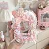 Angel Wings Card Holder Bunny Ears Design Bowknot Lace Trim Card Protector Transparent Design Bag Pendant Style Badge Holder