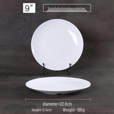 Zhaoran Melamin-Imitations-Porzellan-Rundteller, 23 cm