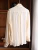Xiao He 23 Momme Mulberry Silk Tie-Neck Crinkled Blouse