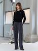 GENERALIDEA New Classic Minimal Two-Pleat Slacks [Charcoal] / Wbd3L11504